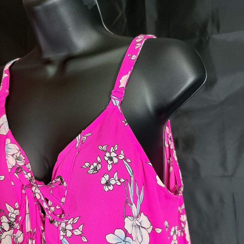 Torrid Floral Pink Camisole Top Sz 0 / L-12 - Picture 12 of 12